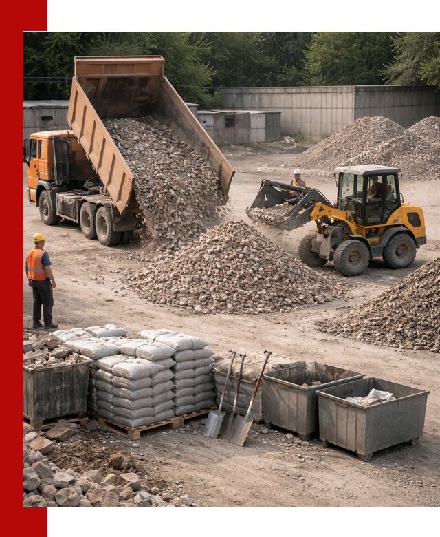 Вторичные материалы для отсыпки в Усинске — поставка и доставка