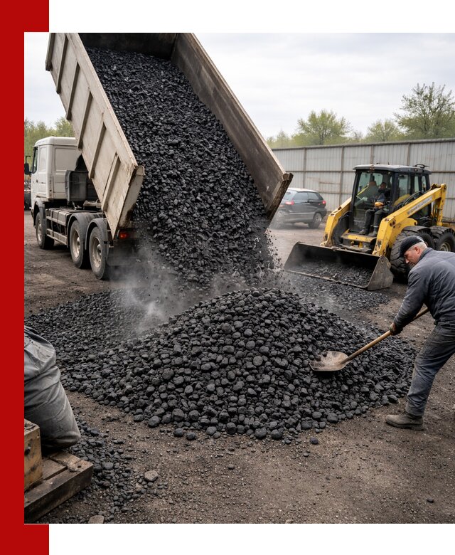Доставка угля орех в Усинске оптом и в розницу