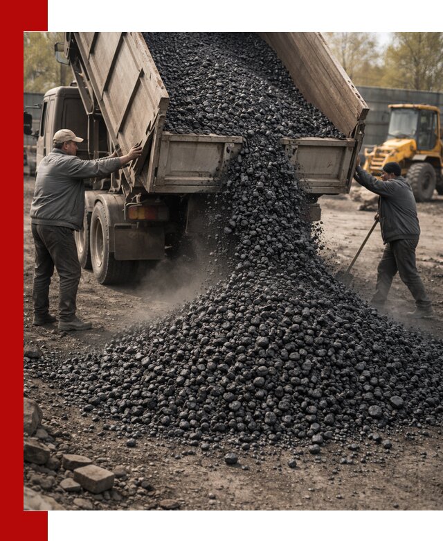 Доставка угля семечка самосвалами в Усинске