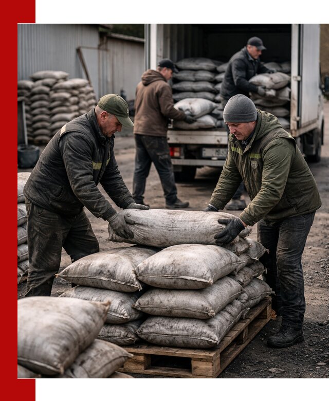 Доставка угля в мешках по выгодным ценам в Усинске