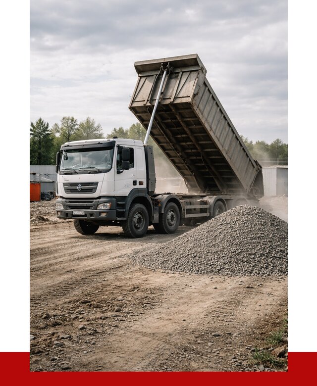 Доставка самосвалом 40 кубов в Усинске от 9214 р. | ПРОНЕРУДСнс