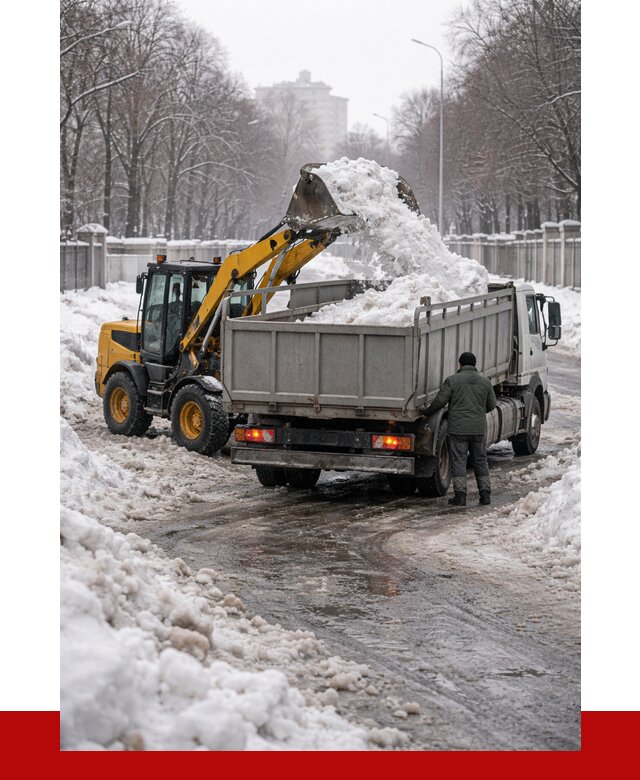 Вывоз снега с погрузкой в Усинске от 3583 р. ПРОНЕРУДСнс