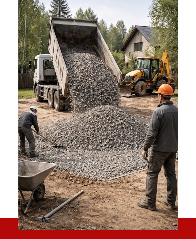 Отсыпка участка щебнем в Усинске от 6655 р. ПРОНЕРУДСнс