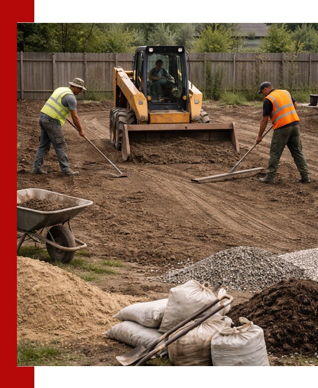 Выравнивание участка под строительство и благоустройство в Усинске