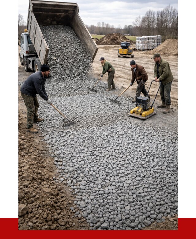 Устройство щебеночной подушки в Усинске от 4607 р. ПРОНЕРУДСнс